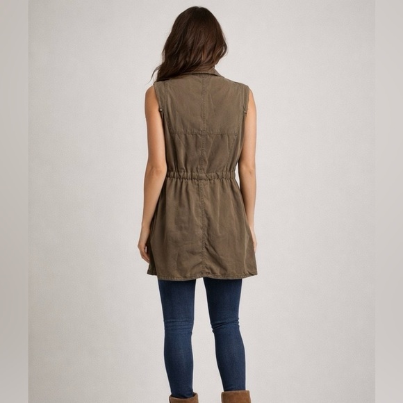 cream Utility Style Vest / Dress - Picture 3 of 15